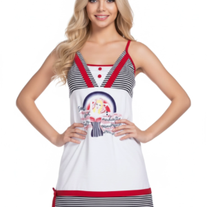 2421 BERRAK BAYAN CİZGİLİ CRUİSE ELBİSE