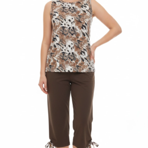 Şahinler Alaca Desenli Kolsuz Kapri 22203